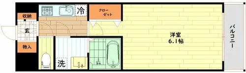 大阪府大阪市浪速区桜川2丁目【マンション】の間取り