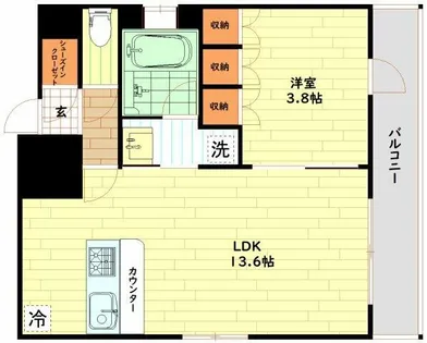 ファインレジデンス福島海老江【6階】の間取り