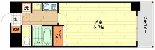 大阪府大阪市中央区東心斎橋1丁目【マンション】の間取り