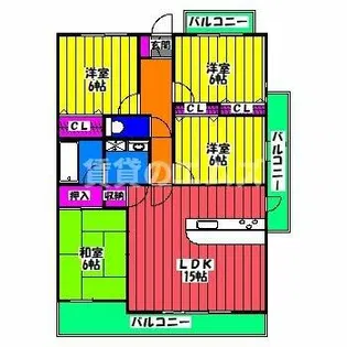 アンビエント井尻【406号室】の間取り