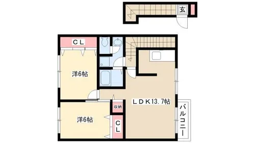 ヴィラ南風【2階】の間取り