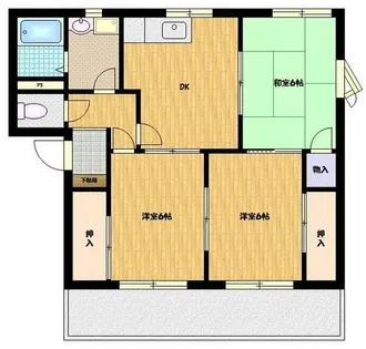 ユトリロ下地2【A-202号室】の間取り