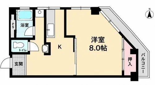 双輪コーポ2号館【4階】の間取り