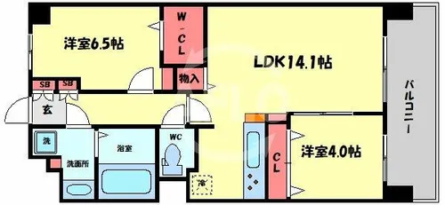 ポラリス松ヶ枝【3階】の間取り