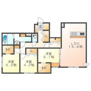 R-fino MIYANOSAWA【3階】の間取り