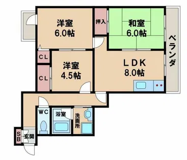 クラールプラッツ【5階】の間取り