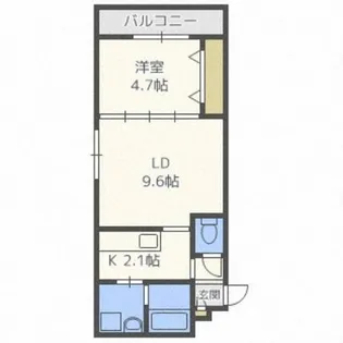 ジェイズワン平岸【4階】の間取り