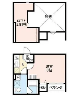 大阪府堺市堺区南清水町3丁【アパート】の間取り