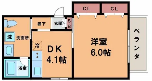 エスカーサ大阪阿倍野パークビュー【9階】の間取り