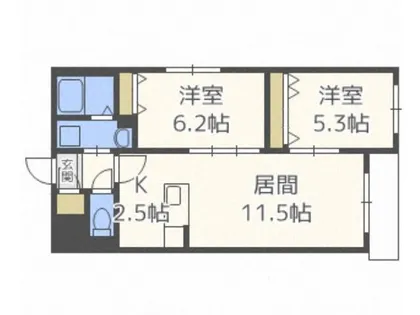 シャルルブラン【2階】の間取り