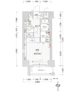 セオリー難波南プレミアム【9階】の間取り