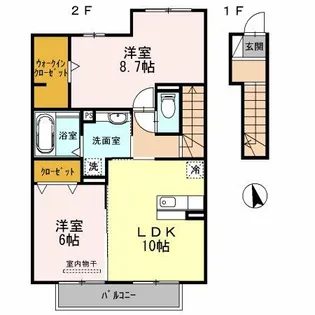 ベルコリーヌ真宮【203号室】の間取り
