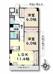 愛知県名古屋市南区天白町2丁目【マンション】の間取り