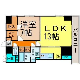 愛知県名古屋市東区泉2丁目【マンション】の間取り