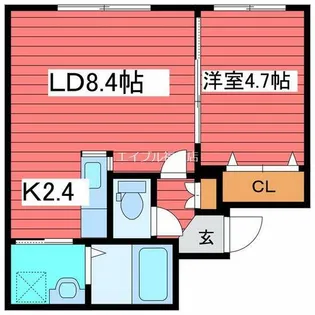 ALESTA福住【1階】の間取り