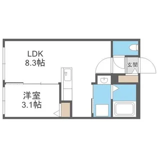 仮)ガルボ平岸【103号室】の間取り