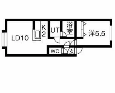 クレアコートⅠ【201号室】の間取り