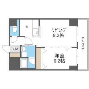 レジディア札幌駅ノース【5階】の間取り