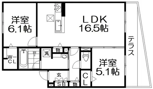 T-residence楠葉【101号室】の間取り