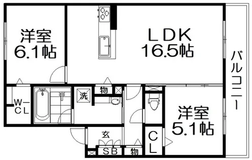 T-residence楠葉【201号室】の間取り