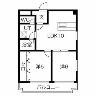 プリンセス瓦町【2階】の間取り