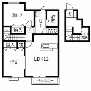 フリージアガーデンⅢ【2階】の間取り