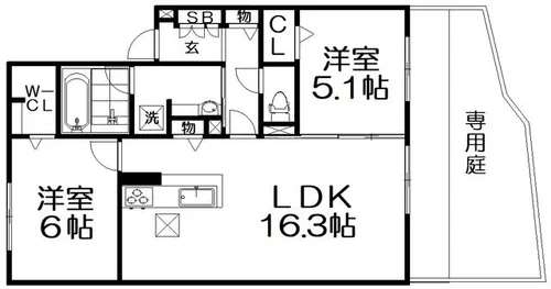 T-residence楠葉【102号室】の間取り