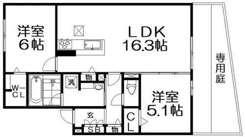 T-residence楠葉【103号室】の間取り