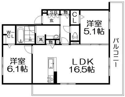 T-residence楠葉【205号室】の間取り