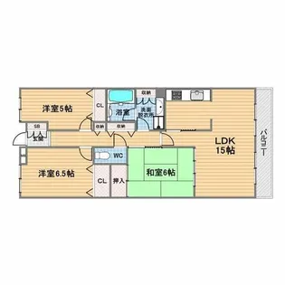 甲子園三番町ハイツ【310号室】の間取り