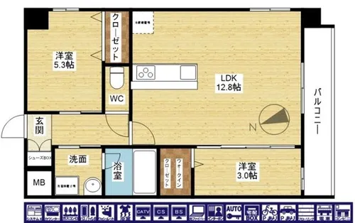 スプランディッドライズ新大阪ノース【3階】の間取り