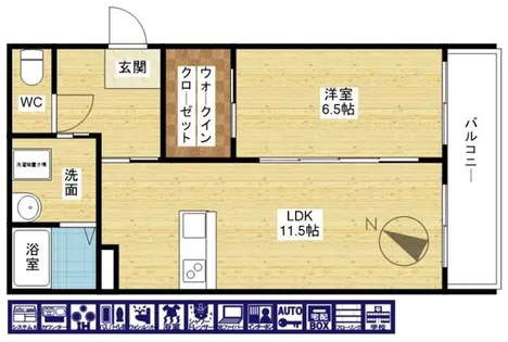 淀川区新北野新築マンション【1階】の間取り