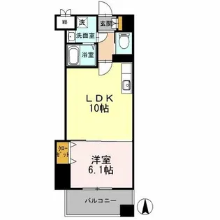 カスタリア志賀本通【11階】の間取り