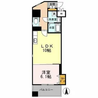 カスタリア志賀本通【2階】の間取り