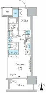 ヒヴィ・カーサ名駅西【8階】の間取り