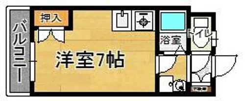 オリエンタル折尾駅【3階】の間取り