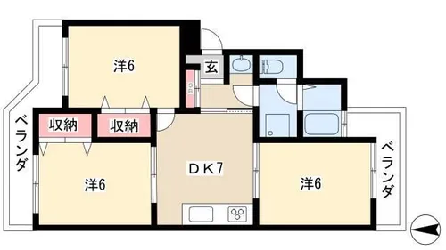 シエラ光が丘 C棟【3階】の間取り