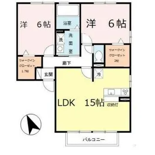 ジュネス才【1階】の間取り