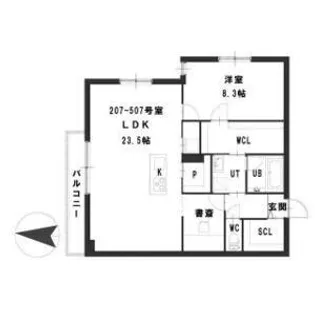 ピオネロ伏見【2階】の間取り