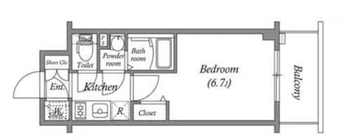 エスリード中之島ザ・コア【4階】の間取り