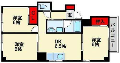 福岡県北九州市小倉南区守恒本町2丁目【マンション】の間取り