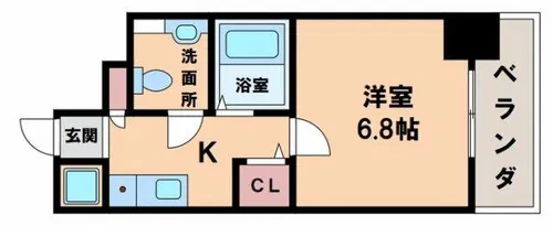 ジュネス東住吉【2階】の間取り
