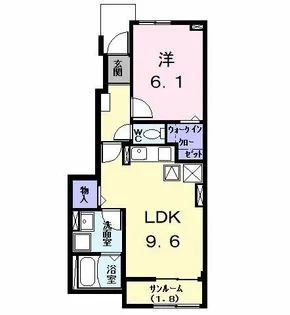 エスポワール KⅢ【1階】の間取り