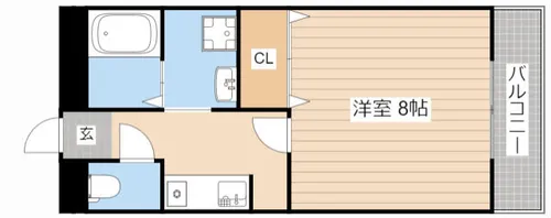 CASA KUMODE【309号室】の間取り