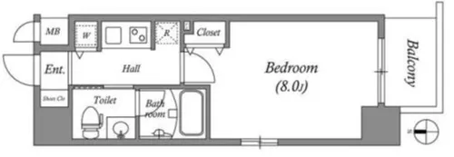 ISM谷町六丁目【5階】の間取り