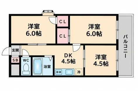 コーポイン天王寺パート1【7階】の間取り