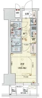 プレサンス難波クチュール【3階】の間取り