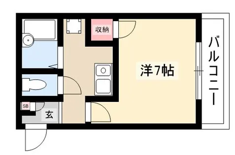 クレアール千賀【305号室】の間取り