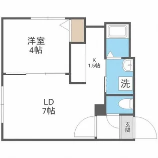 ラフィーネ南平岸Ⅳ【4階】の間取り