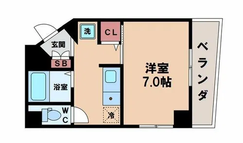 ノイエス大江四天王寺【4階】の間取り